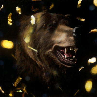 Bear (2012), oil on canvas, approximately 32" square