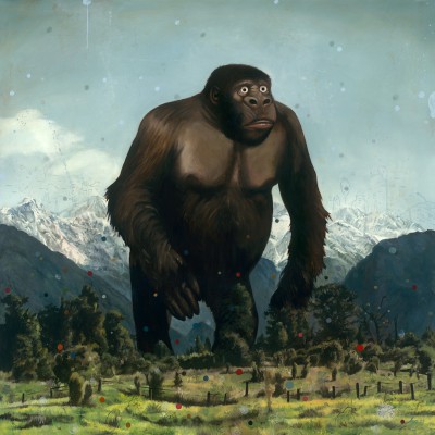 Lost in Switzerland (2009), oil on canvas, approximately 47" square