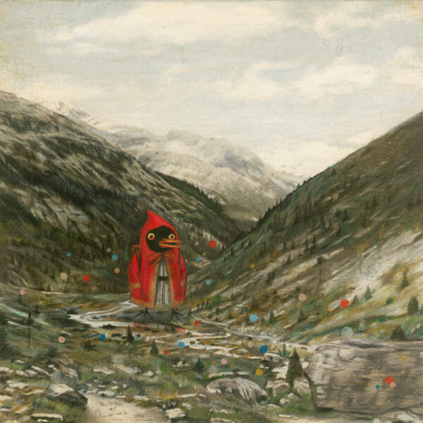 Across the Alps, 2008, mixed media on paper, 20 x 20 cm