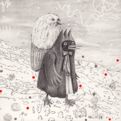 Heiko Müller - Untitled (#60), 2019, pencil and colored pencil on paper, 20 x 20 cm