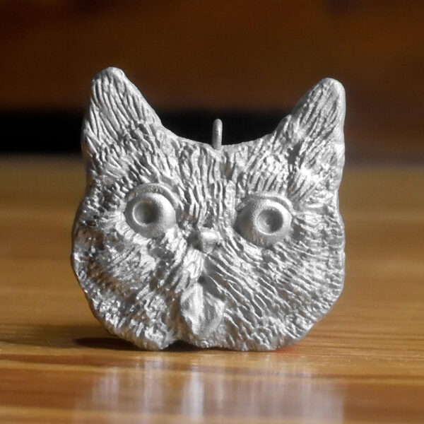 Heiko Müller, Cat Key Chain, Stainless Steel 3D Print