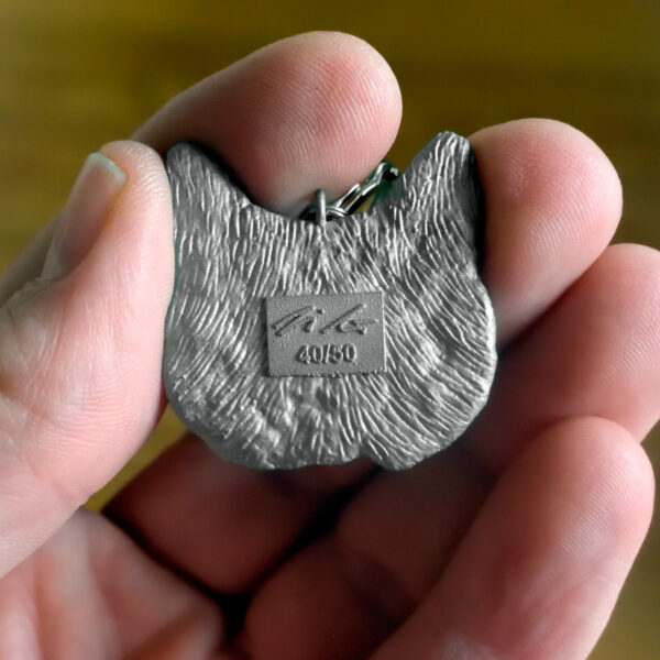 Heiko Müller, Cat Key Chain, Stainless Steel 3D Print