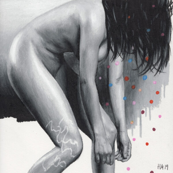 Heiko Müller - Untitled (BttR#15), 2019, colored pencil on paper, 21 x 21 cm (available)