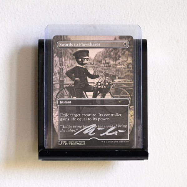 Magic: The Gathering - Swords to Plowshares from MagicCon Amsterdam 2024 artist's proof (non-foil) with original drawing by the artist, signed on the front – Bild 2