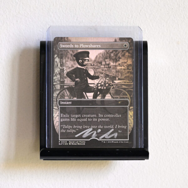 Magic: The Gathering - Swords to Plowshares from MagicCon Amsterdam 2024 (foil) artist's proof with original drawing by the artist, signed on the front – Bild 2