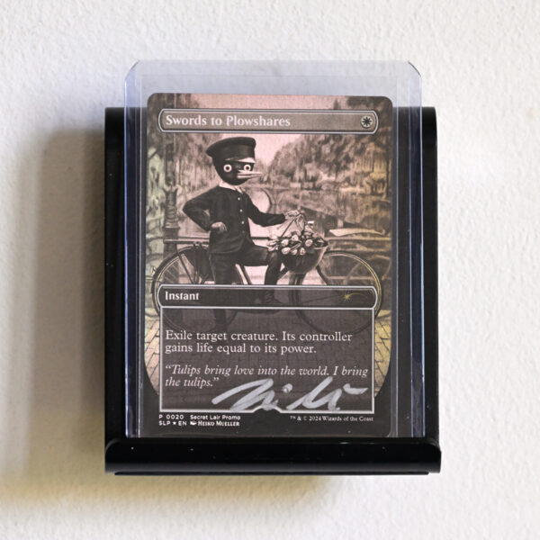 Magic: The Gathering - Swords to Plowshares from MagicCon Amsterdam 2024 (foil) artist's proof with original drawing by the artist, signed on the front – Bild 2