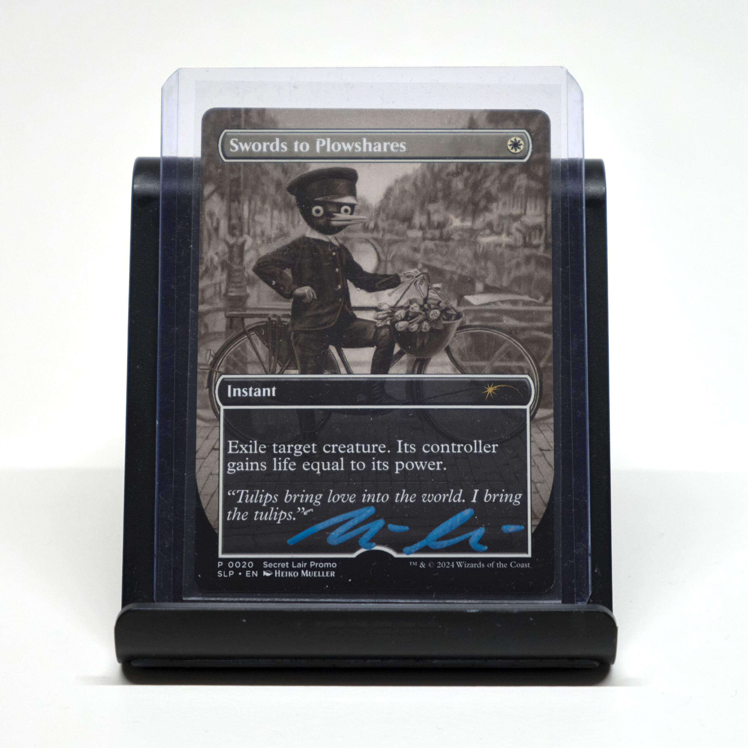 Magic: The Gathering - Swords to Plowshares from MagicCon Amsterdam 2024 (non-foil) artist's proof with original pencil drawing by the artist, signed on the front – Bild 2